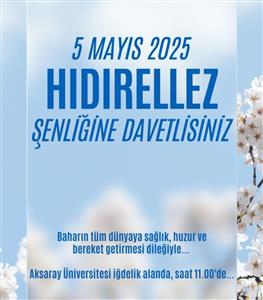 Hıdırellez Şenliği'ne Davetlisiniz